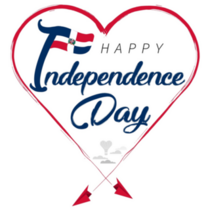 Independence Day Heart Sticker