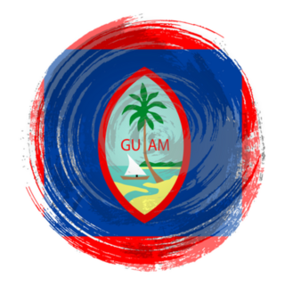 Independence Day Painted With A Brush Circle Sticker