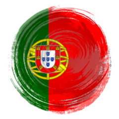 Independence Day Painted With A Brush Circle Sticker