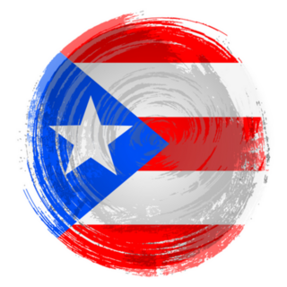 Independence Day Painted With A Brush Puerto Rico Sticker