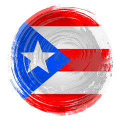 Independence Day Painted With A Brush Puerto Rico Sticker