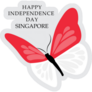 Independence Day Singapore Butterfly Sticker