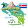 Independence Map Costa Rica Sticker