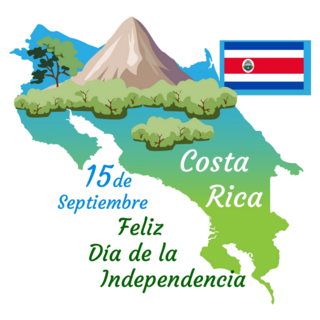 Independence Map Costa Rica Sticker
