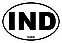 India Ind Oval Sticker