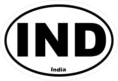 India Ind Oval Sticker