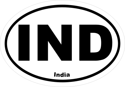 India Ind Oval Sticker