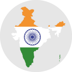 India Map Travel Geography Icon Sticker
