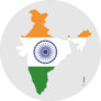 India Map Travel Geography Icon Sticker