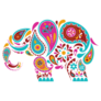 India - Paisley Patterned Elephant Sticker