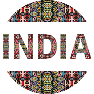India With Tribal Ethnic Ornament Sticker