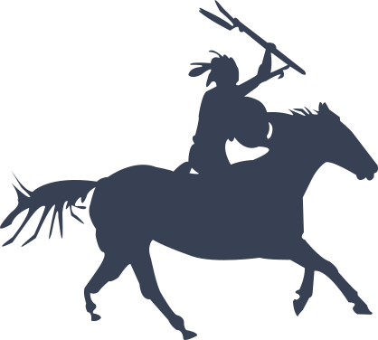 Indian Charging On A Horse Sticker