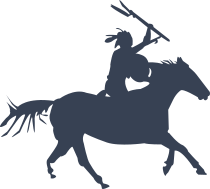 Indian Charging On A Horse Sticker