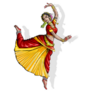 Indian Classical Dancer Performing Bharatnatyam Sticker