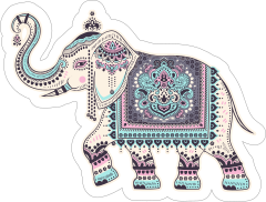 Indian Elephant Boho Sticker