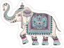 Indian Elephant Boho Sticker