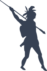 Indian Holding A Spear Sticker