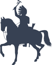 Indian On A Horse Raising Axe Sticker