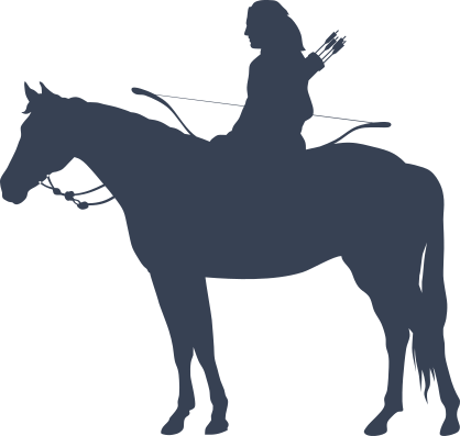 Indian On A Horse With Bow And Arrows Sticker