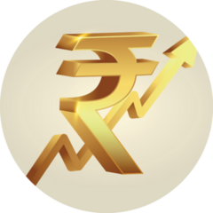 Indian Rupee Growth Sticker