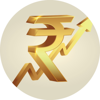 Indian Rupee Growth Sticker