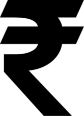 Indian Rupee Icon Transfer Sticker