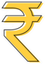 Indian Rupee Illustration Sticker