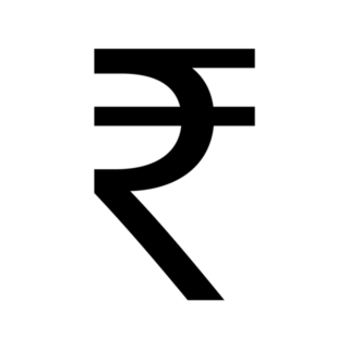 Indian Rupee Symbol Sticker