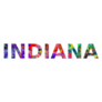 Indiana Colorful Typography Sticker