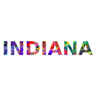 Indiana Colorful Typography Sticker