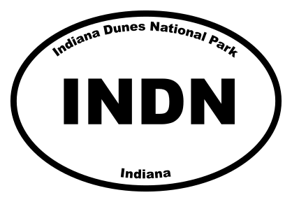 Indiana Dunes National Park Oval Sticker