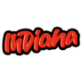 Indiana Hand Drawn Modern Brush Lettering Sticker