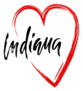 Indiana Heart Brush Lettering Sticker