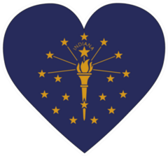 Indiana Heart Sticker