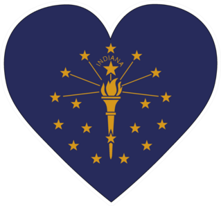 Indiana Heart Sticker