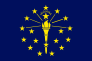 Indiana In State Flag Sticker
