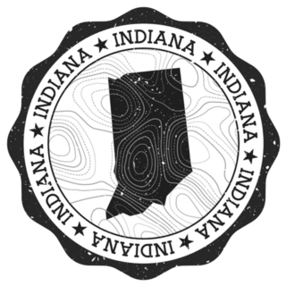 Indiana Outdoor Stamp Sticker