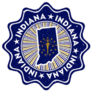 Indiana Round Grunge Stamp Sticker