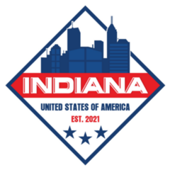 Indiana Skyline Diamond Logo Sticker