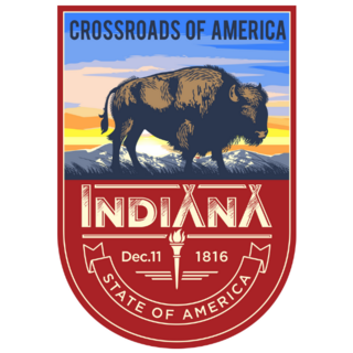 Indiana State Emblem of Indiana Sticker