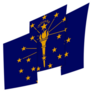 Indiana State Flag Abstract Sticker