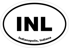 Indianapolis, Indiana Oval Stickers