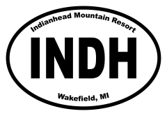 Indianhead Mountain Resort Oval Sticker