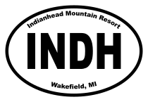 Indianhead Mountain Resort Oval Sticker