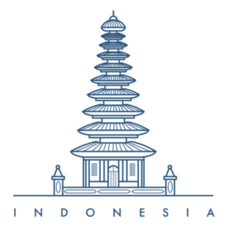 Indonesia Bali Gradient Illustration Sticker