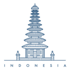 Indonesia Bali Gradient Illustration Sticker