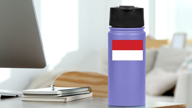 Indonesia Country Sticker on a Water Bottle (New) example