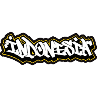 Indonesia Graffiti Lettering Sticker