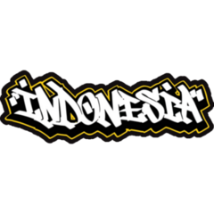Indonesia Graffiti Lettering Sticker