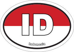 Indonesia Id Flag Oval Sticker